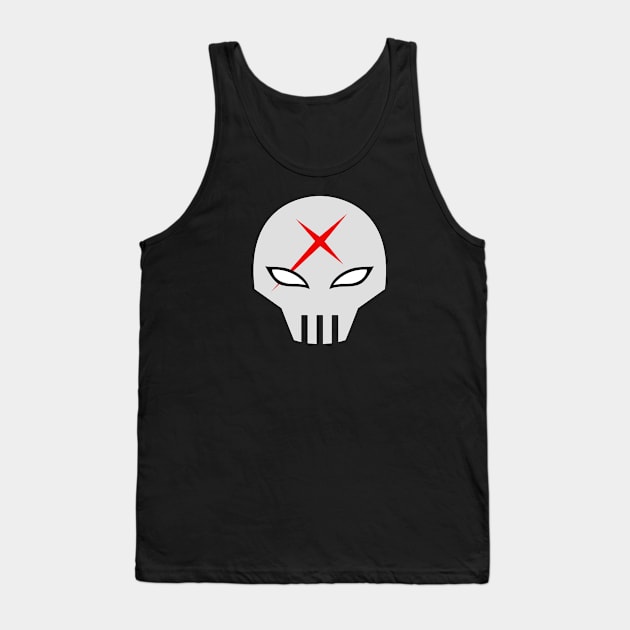 Red X Mask Tank Top by Minimalist Heroes